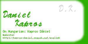 daniel kapros business card